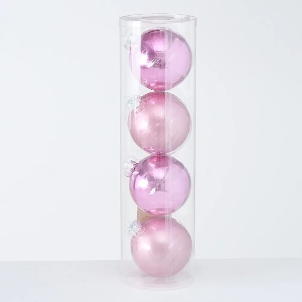 Boltze Weihnachtsdeko-Große Weihnachtskugeln Ø 10 cm, 4 tlg