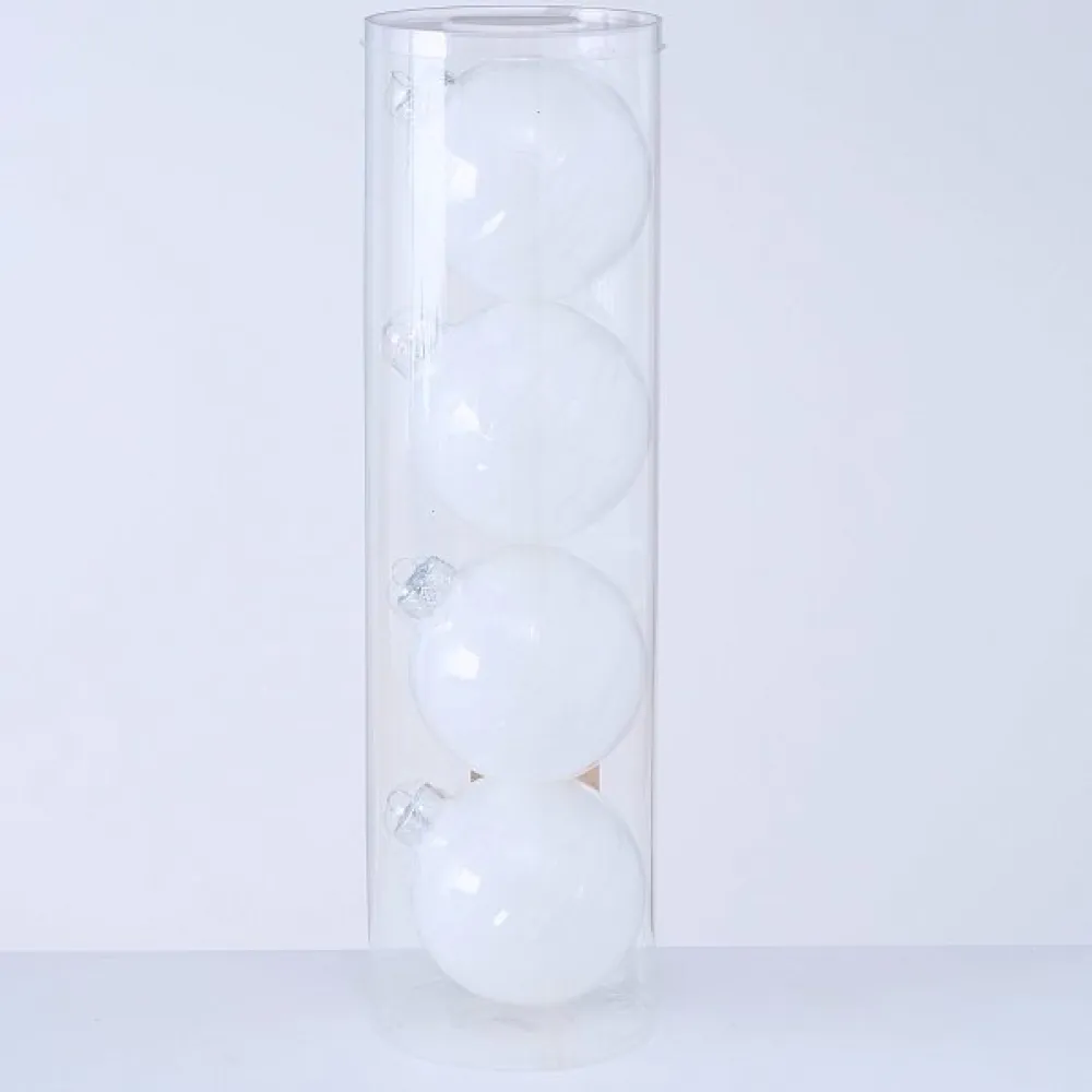 Boltze Weihnachtsdeko-Große Weihnachtskugeln Ø 10 cm, 4 tlg