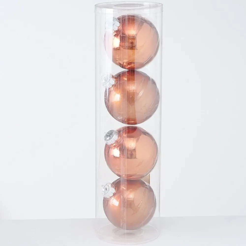 Boltze Weihnachtsdeko-Große Weihnachtskugeln Ø 10 cm, 4 tlg