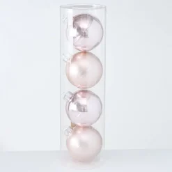 Boltze Weihnachtsdeko-Große Weihnachtskugeln Ø 10 cm, 4 tlg