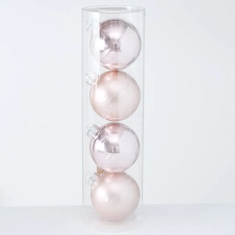 Boltze Weihnachtsdeko-Große Weihnachtskugeln Ø 10 cm, 4 tlg