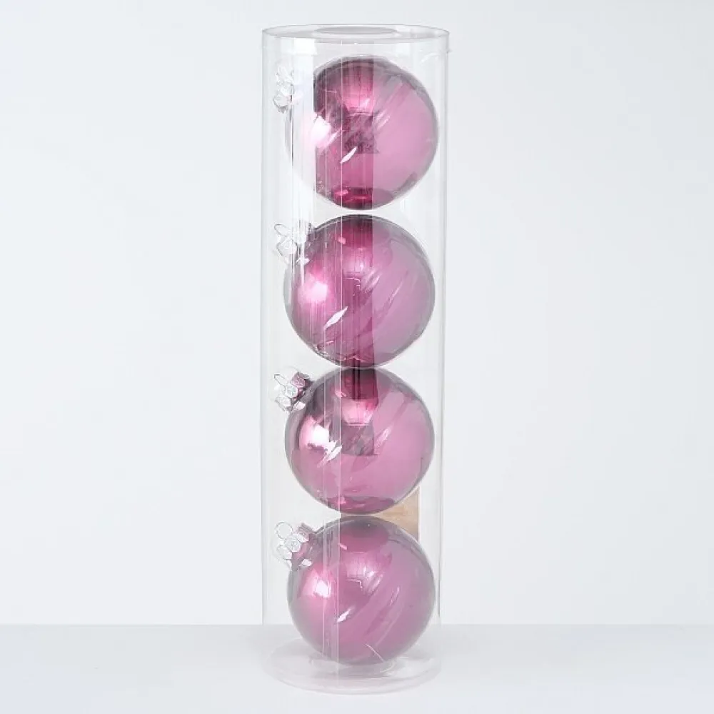 Boltze Weihnachtsdeko-Große Weihnachtskugeln Ø 10 cm, 4 tlg