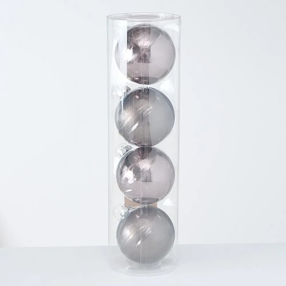 Boltze Weihnachtsdeko-Große Weihnachtskugeln Ø 10 cm, 4 tlg