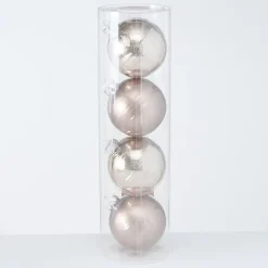 Boltze Weihnachtsdeko-Große Weihnachtskugeln Ø 10 cm, 4 tlg