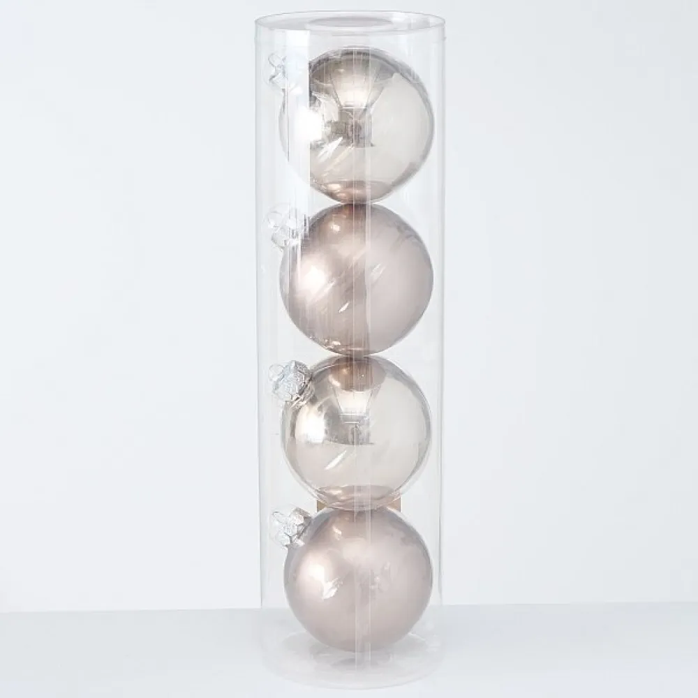 Boltze Weihnachtsdeko-Große Weihnachtskugeln Ø 10 cm, 4 tlg