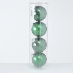 Boltze Weihnachtsdeko-Große Weihnachtskugeln Ø 10 cm, 4 tlg