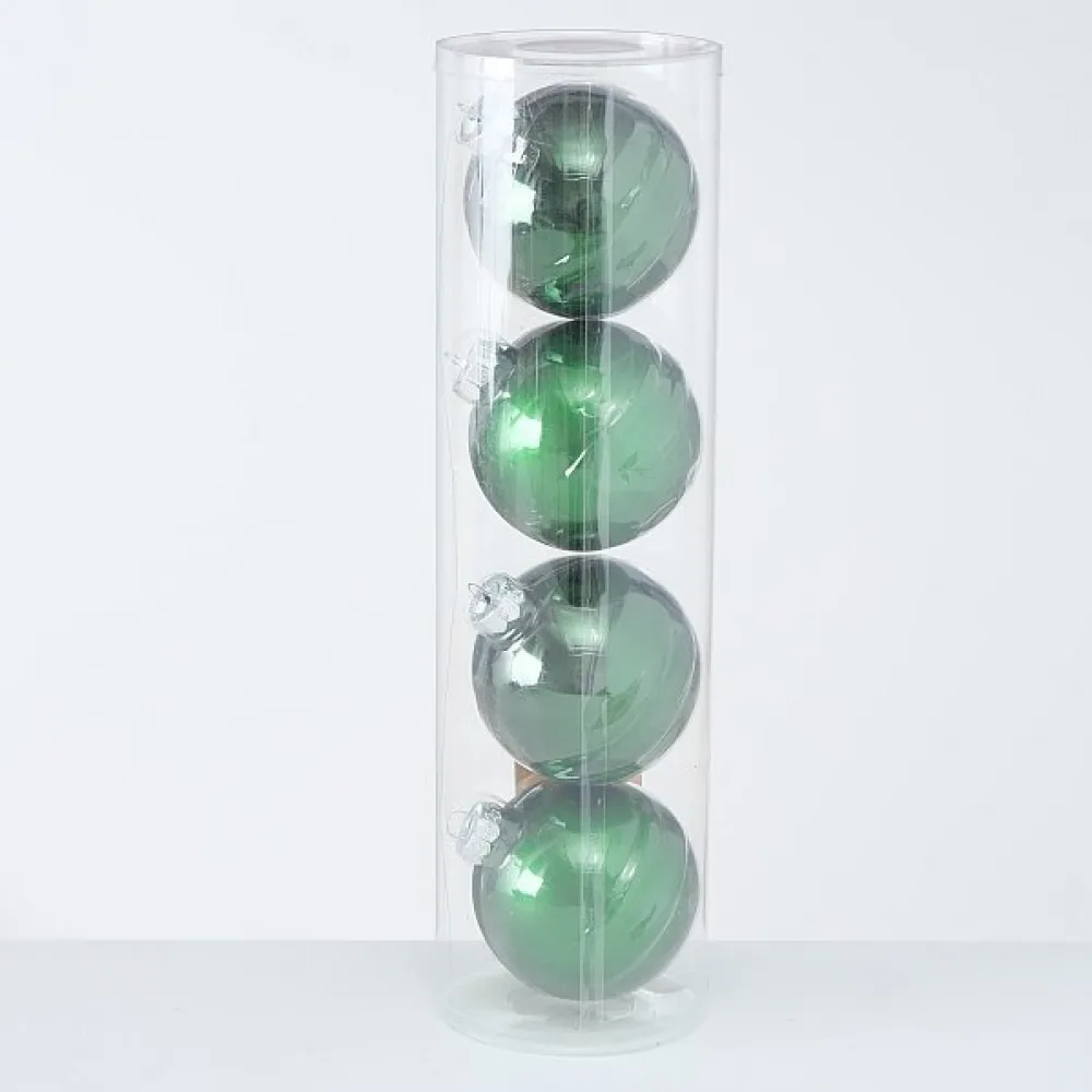 Boltze Weihnachtsdeko-Große Weihnachtskugeln Ø 10 cm, 4 tlg