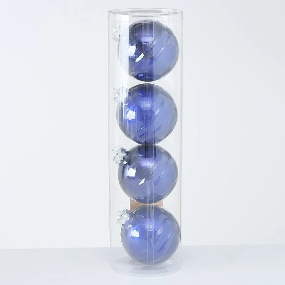 Boltze Weihnachtsdeko-Große Weihnachtskugeln Ø 10 cm, 4 tlg