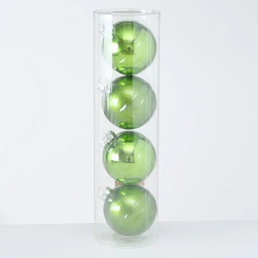 Boltze Weihnachtsdeko-Große Weihnachtskugeln Ø 10 cm, 4 tlg