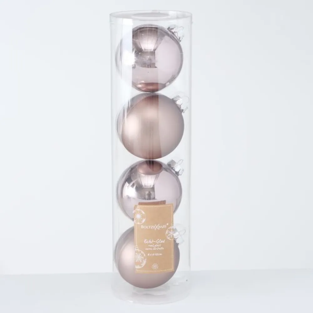 Boltze Weihnachtsdeko-Große Weihnachtskugeln Ø 10 cm, 4 tlg