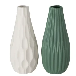 Boltze Vasen-Hohe Vase Lenja 2er grün