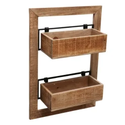 Boltze Töpfe Und Pflanzgefäße-Holz Pflanzkisten für die Wand Übertopf Aneta