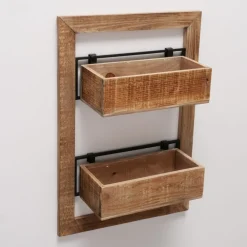 Boltze Töpfe Und Pflanzgefäße-Holz Pflanzkisten für die Wand Übertopf Aneta