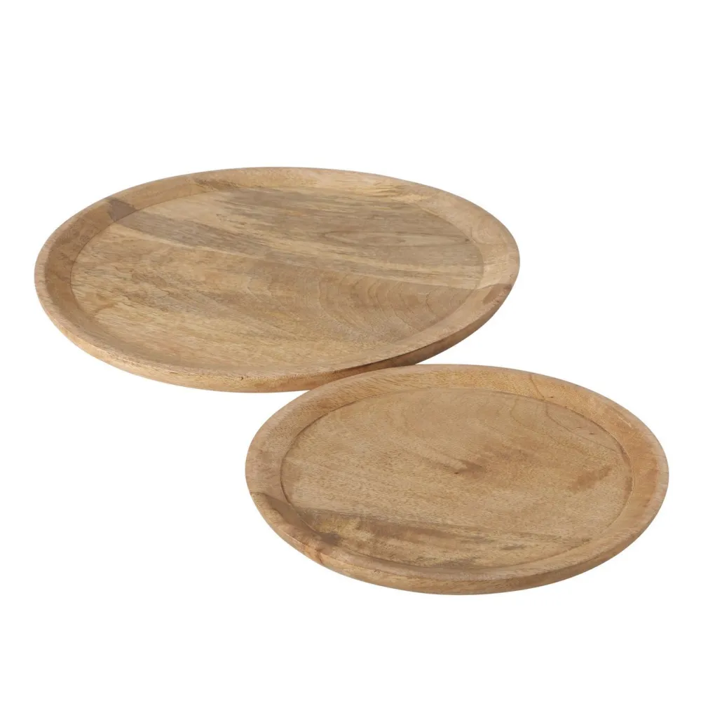 Boltze Tabletts|Teller-Holz Teller Tablett Maino 2-teilig