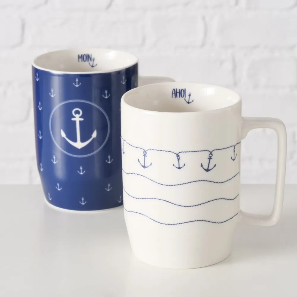 Boltze Becher, Tassen & Cups|Geschirr & Tischdeko Skandinavisch-Jumbobecher Büsum 2er