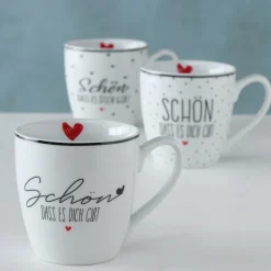 Boltze Becher, Tassen & Cups|Geschirr & Tischdeko Skandinavisch-Jumbobecher Schön 480 ml 3er-Set