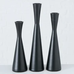 Boltze Kerzenhalter Für Stabkerzen-Kerzenleuchter Cone, 3 tlg