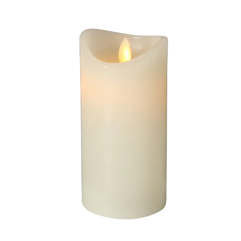Boltze Weihnachtsdeko|Weihnachts- & Adventskerzen-LED Kerze Bino mit Timer und Swing Flame