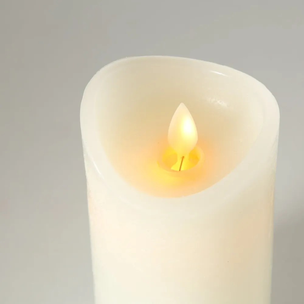 Boltze Weihnachtsdeko|Weihnachts- & Adventskerzen-LED Kerze Bino mit Timer und Swing Flame