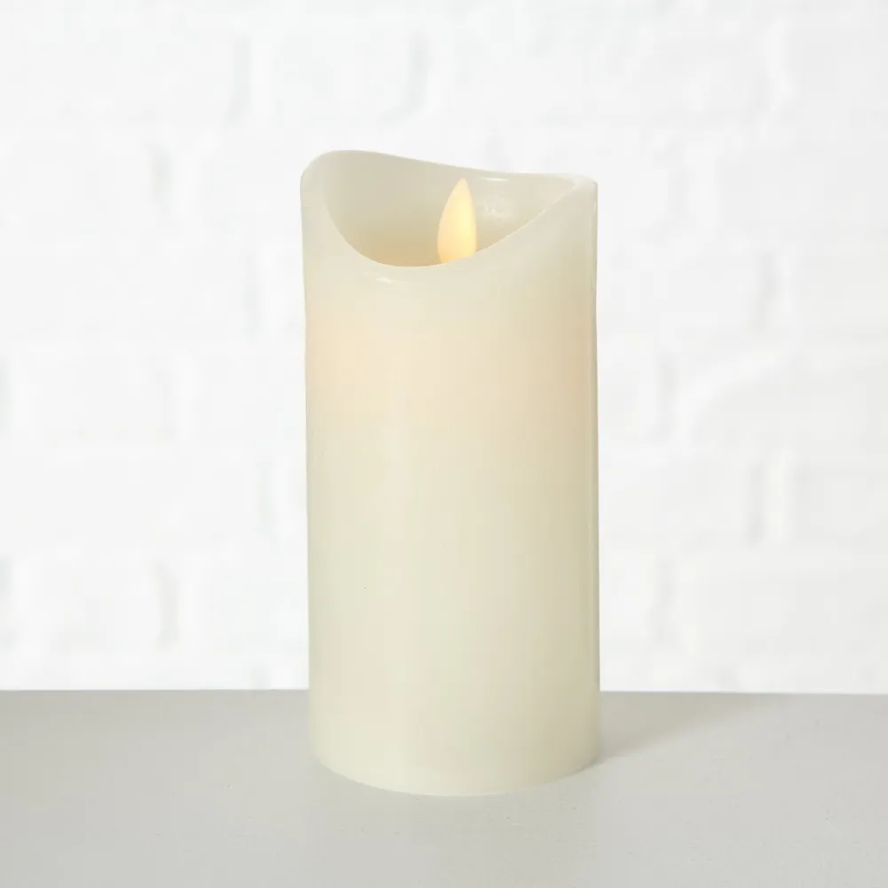Boltze Weihnachtsdeko|Weihnachts- & Adventskerzen-LED Kerze Bino mit Timer und Swing Flame