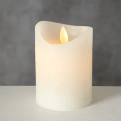 Boltze Weihnachtsdeko|Weihnachts- & Adventskerzen-LED Kerze Bino mit Timer und Swing Flame