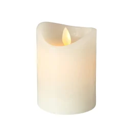 Boltze Weihnachtsdeko|Weihnachts- & Adventskerzen-LED Kerze Bino mit Timer und Swing Flame