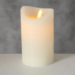 Boltze Weihnachtsdeko|Weihnachts- & Adventskerzen-LED Kerze Bino mit Timer und Swing Flame