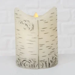 Boltze Weihnachtsdeko|Herbstdeko-LED Kerze Birke