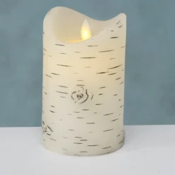 Boltze Weihnachtsdeko|Herbstdeko-LED Kerze Birke