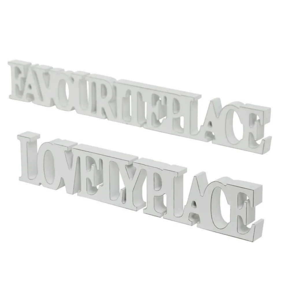 Boltze Deko-Objekte & Figuren-Schriftzug Place 2er Set