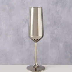 Boltze Trinkgläser|Geschirr & Tischdeko Skandinavisch-Sektglas Adora Metallic