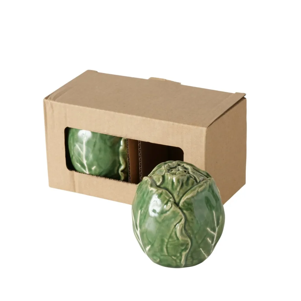 Boltze Geschirr & Tischdeko Skandinavisch-Streuer-Set Cabbage 2-teilig