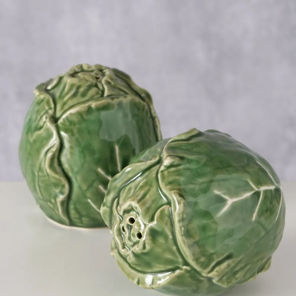 Boltze Geschirr & Tischdeko Skandinavisch-Streuer-Set Cabbage 2-teilig