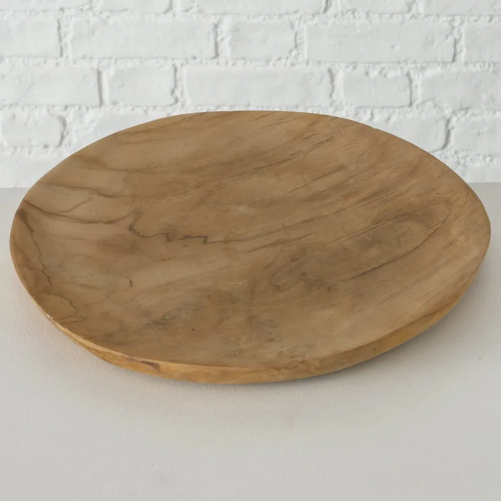 Boltze Servierplatten & Bretter|Teller-Teakholz Tellerset Kallie