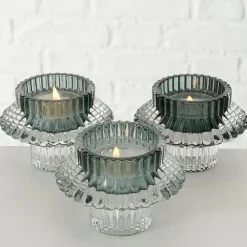 Boltze Teelichthalter-Teelichthalter Phyllis 3er Set