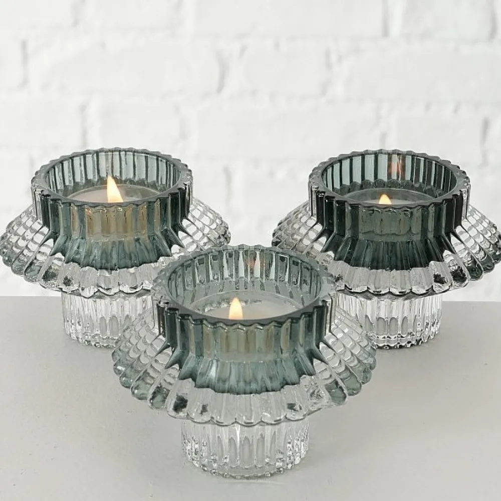 Boltze Teelichthalter-Teelichthalter Phyllis 3er Set