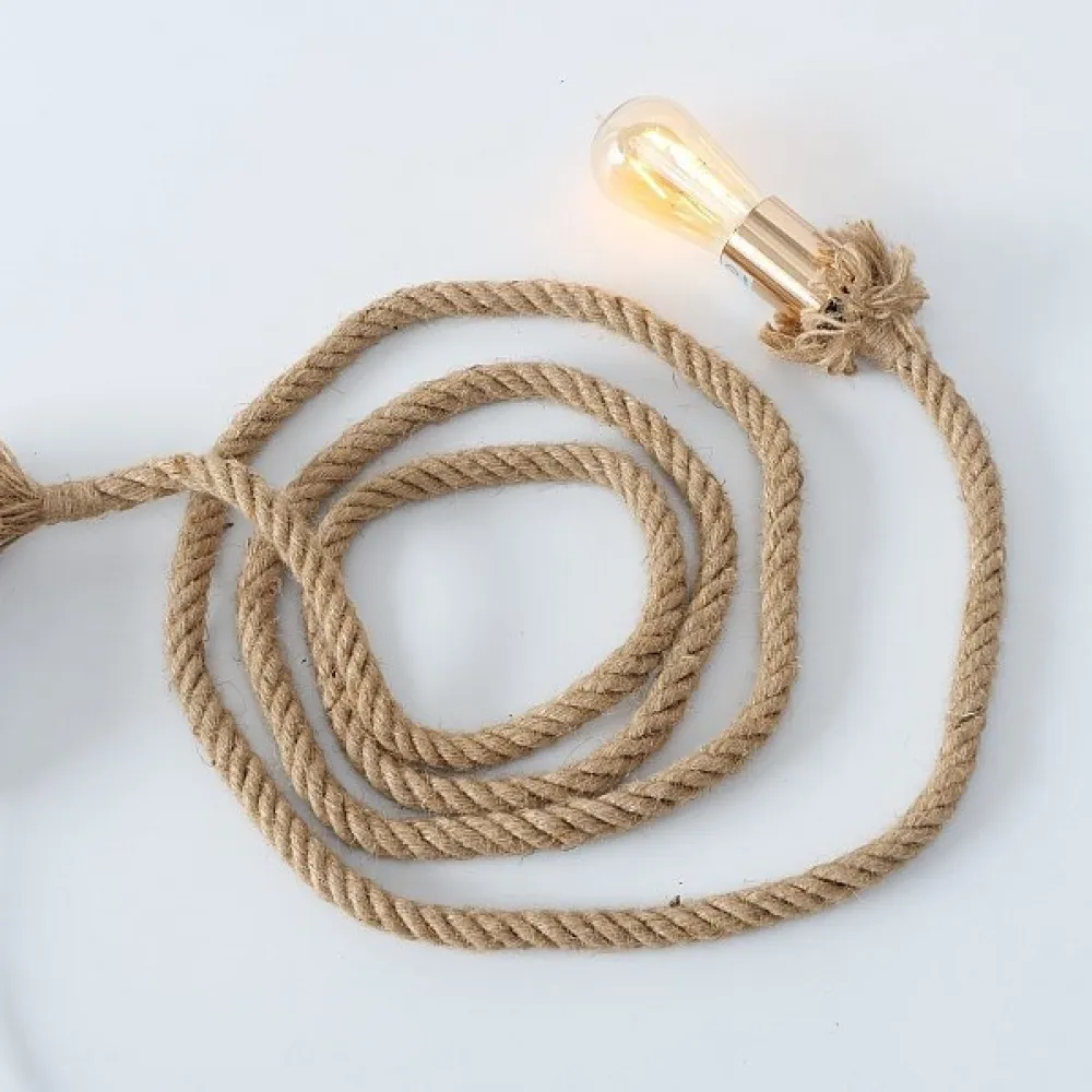 Boltze Deckenlampen|Tischlampen-Tischlampe Hängelampe Toko Jute-Seil