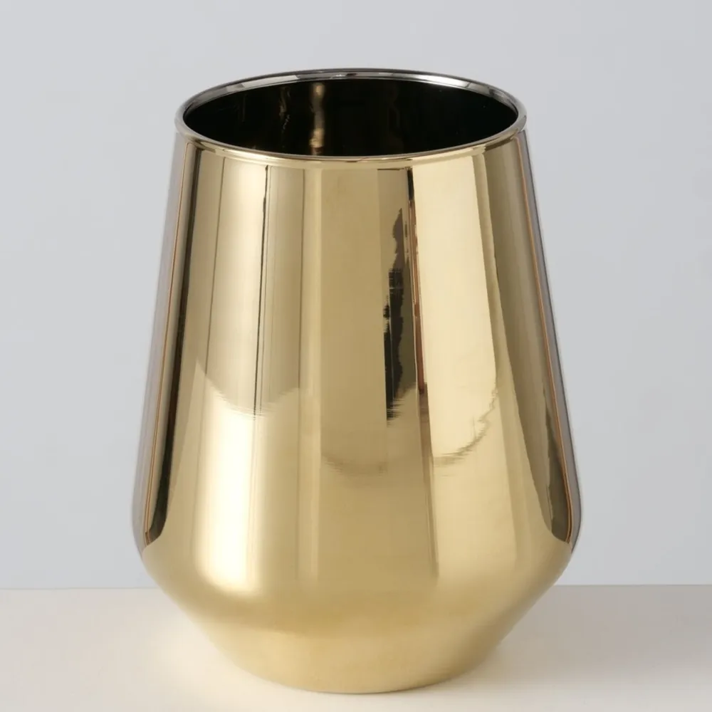 Boltze Trinkgläser|Geschirr & Tischdeko Skandinavisch-Trinkglas Adora metallic
