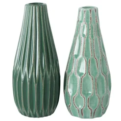 Boltze Vasen-Vase Lenja 2er Set grün