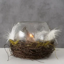 Boltze Windlichter-Windlicht Emil mit Federn