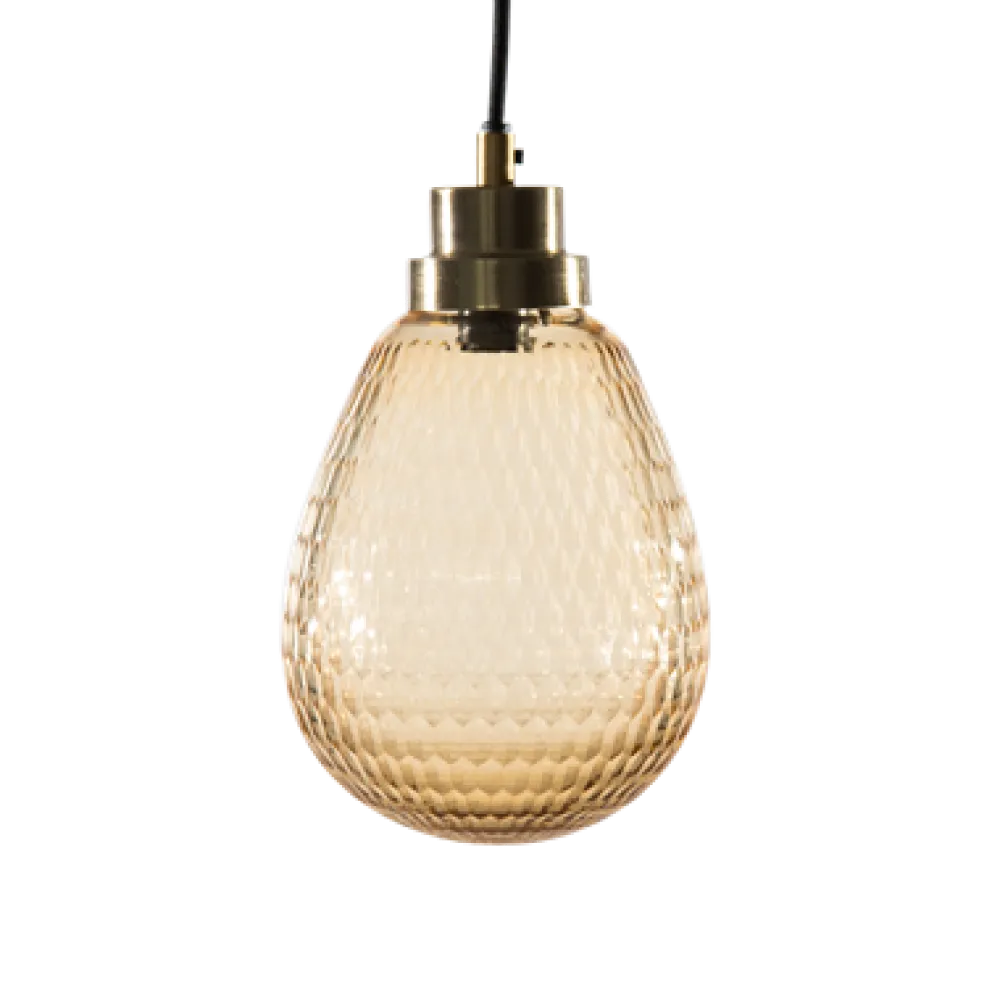 byRoom Deckenlampen-Bernsteinlampe mit goldener Fassung