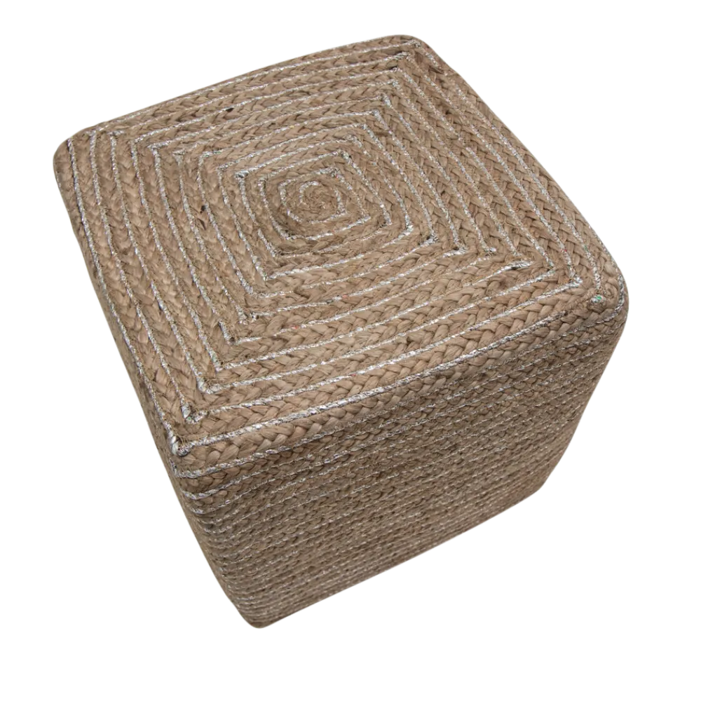 byRoom Hocker & Poufs-Pouf Silver String
