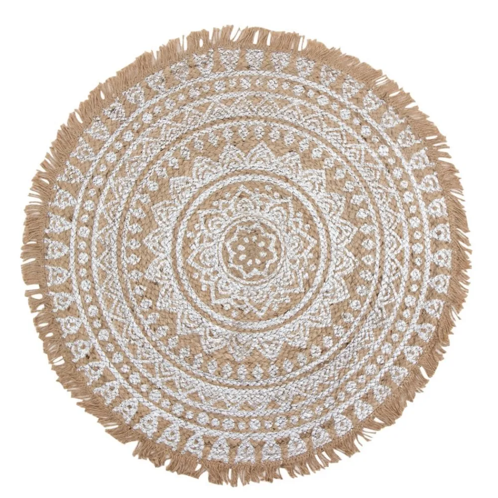 byRoom Seegras- & Juteteppiche|Teppiche-Teppich aus Jute mit Mandala Print