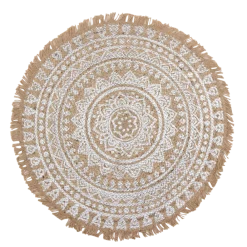 byRoom Seegras- & Juteteppiche|Teppiche-Teppich aus Jute mit Mandala Print
