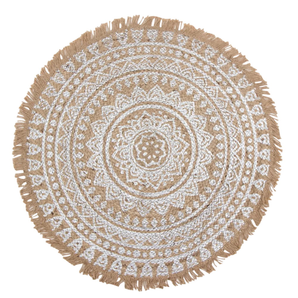 byRoom Seegras- & Juteteppiche|Teppiche-Teppich aus Jute mit Mandala Print