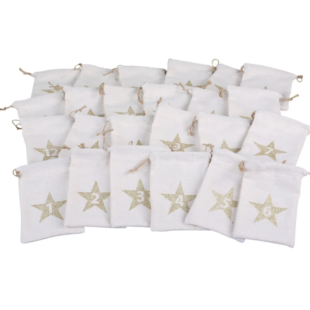 Chic Antique Weihnachtsdeko-Adventskalendertüten 1-24