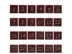Chic Antique Weihnachtsdeko|Weihnachts- & Adventskerzen-Adventskalender Kerzen 24 Stück