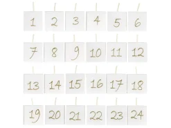 Chic Antique Weihnachtsdeko|Weihnachts- & Adventskerzen-Adventskalender Kerzen 24 Stück