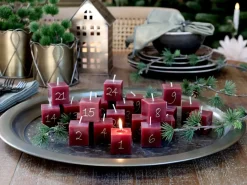 Chic Antique Weihnachtsdeko|Weihnachts- & Adventskerzen-Adventskalender Kerzen 24 Stück