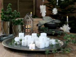 Chic Antique Weihnachtsdeko|Weihnachts- & Adventskerzen-Adventskalender Kerzen 24 Stück